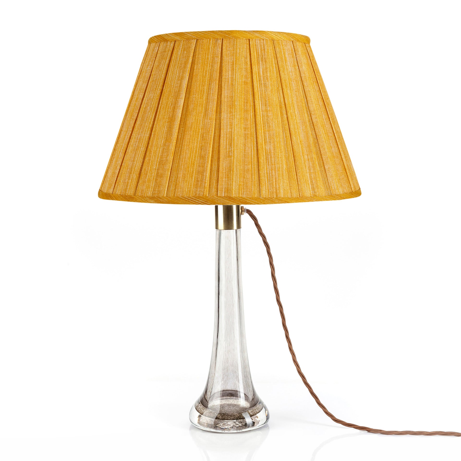 Round Box Pleat Lampshade in Club Yellow