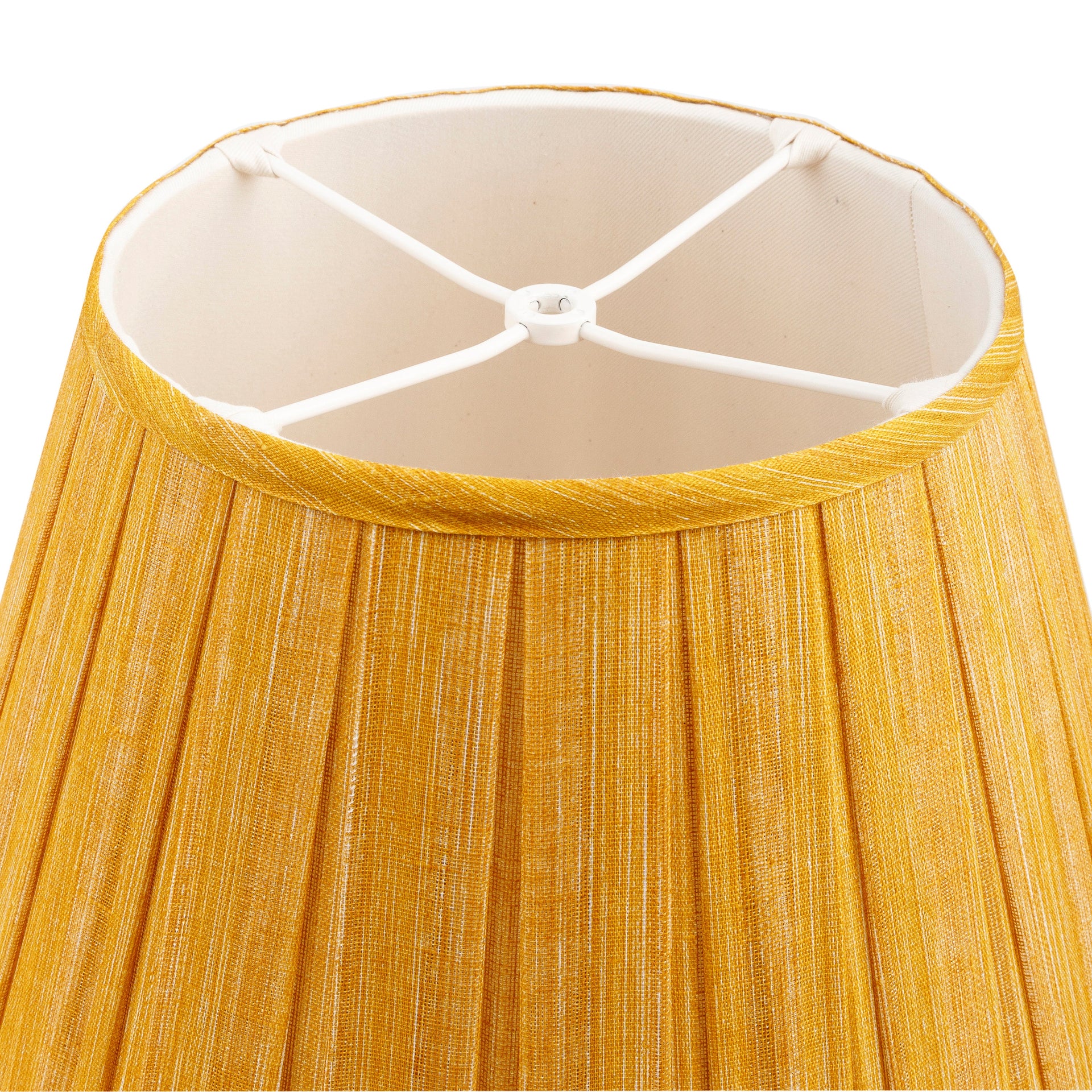 Round Box Pleat Lampshade in Club Yellow