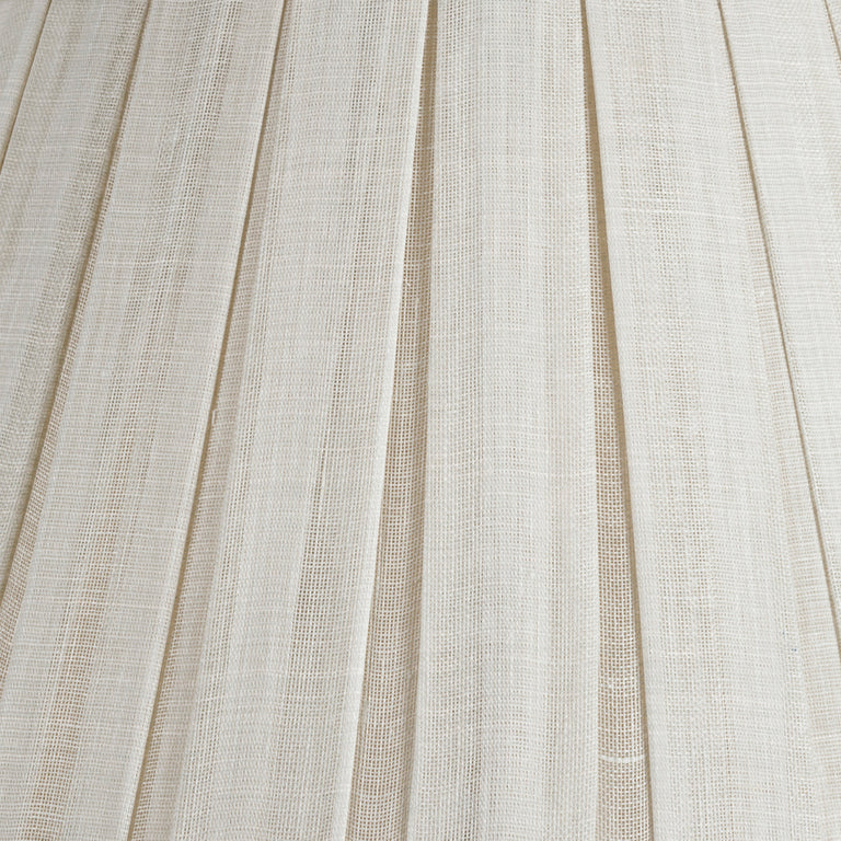 Round Box Pleat Lampshade in Cream Moire