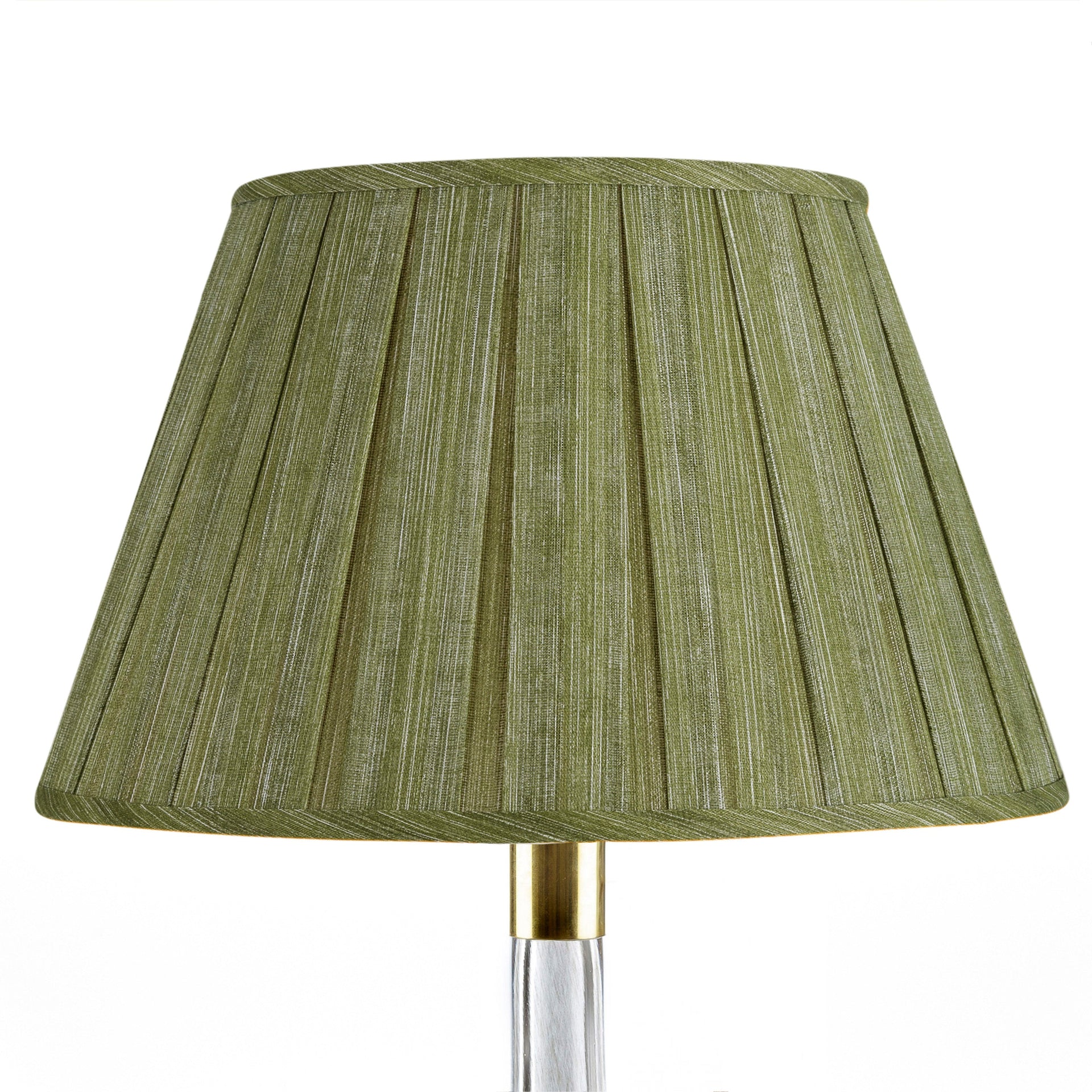 Round Box Pleat Lampshade in Kintyre Green