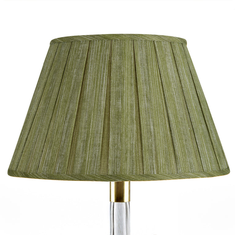 Round Box Pleat Lampshade in Kintyre Green