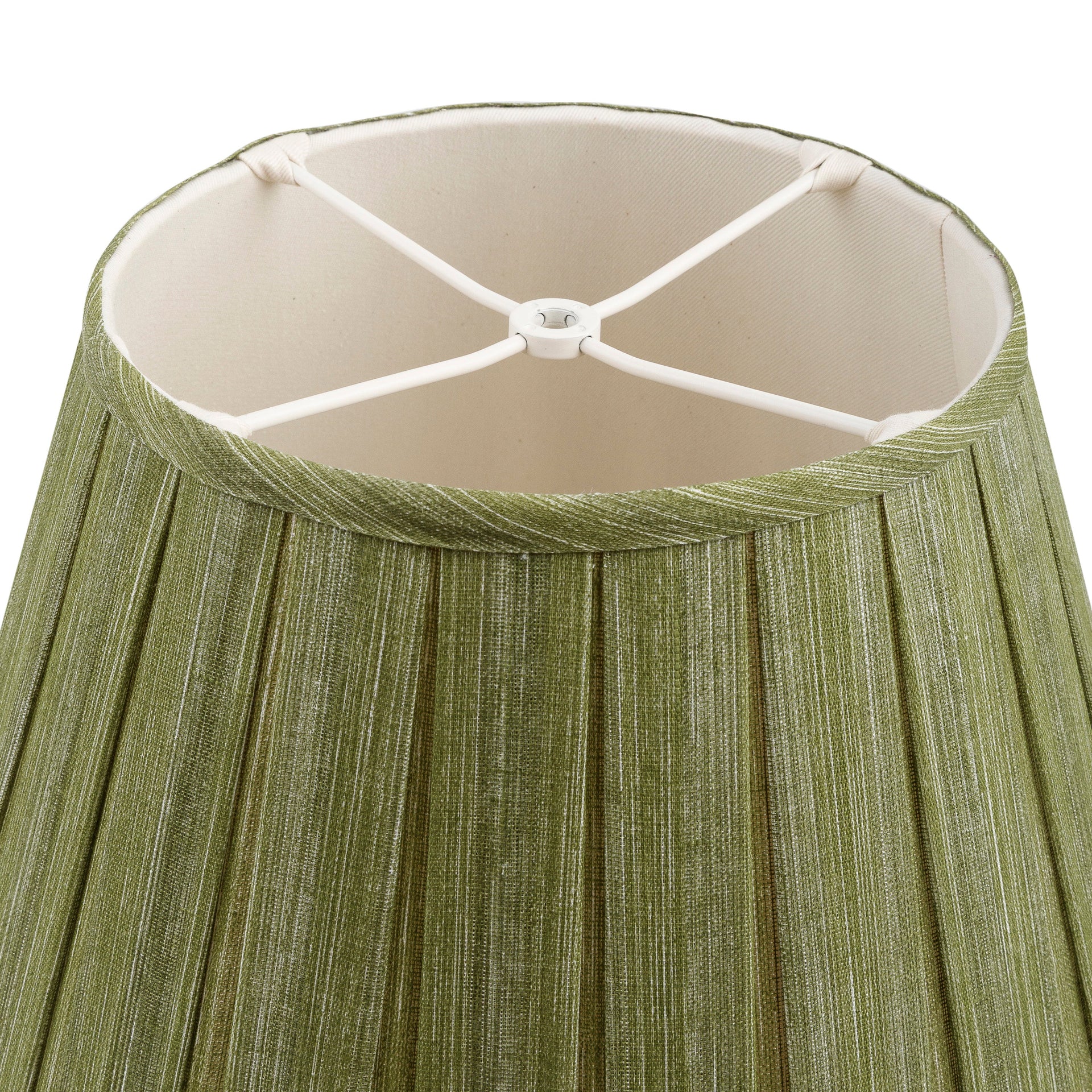 Round Box Pleat Lampshade in Kintyre Green