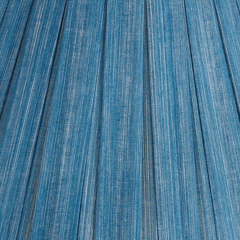 Round Box Pleat Lampshade in Sacre Bleu