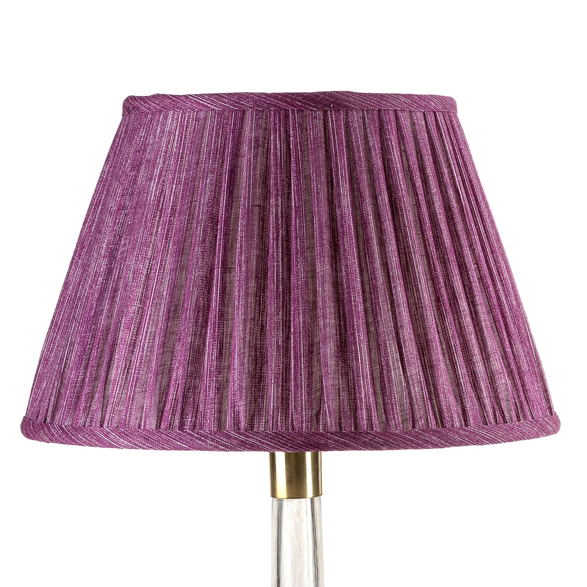 Round Gathered Lampshade in Back To The Fuchsia