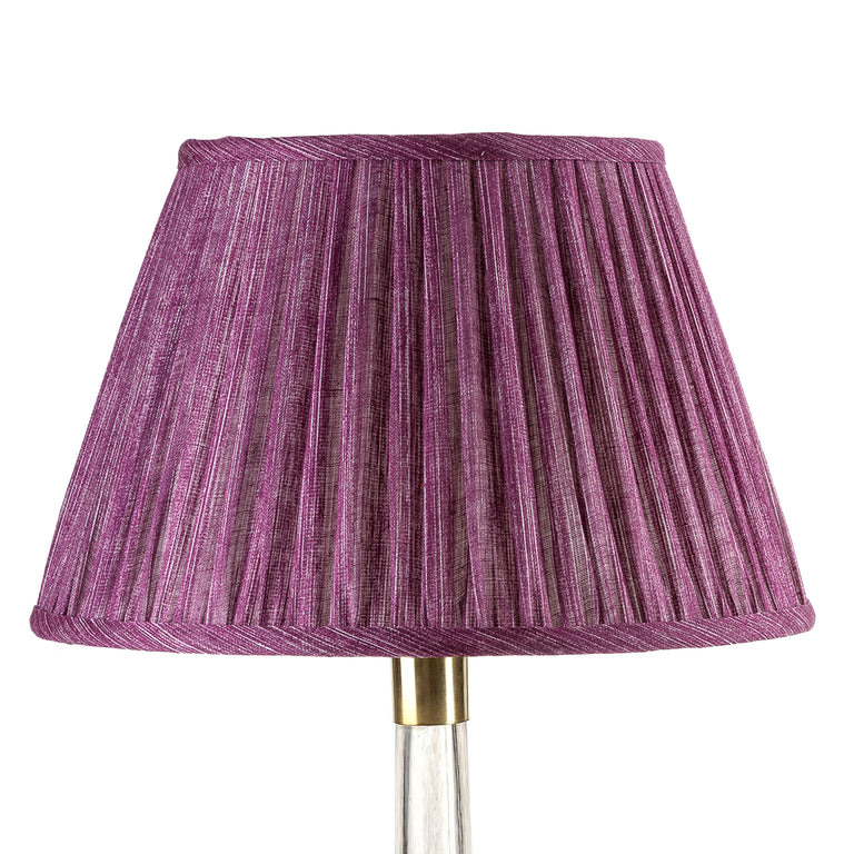Round Gathered Lampshade in Back To The Fuchsia
