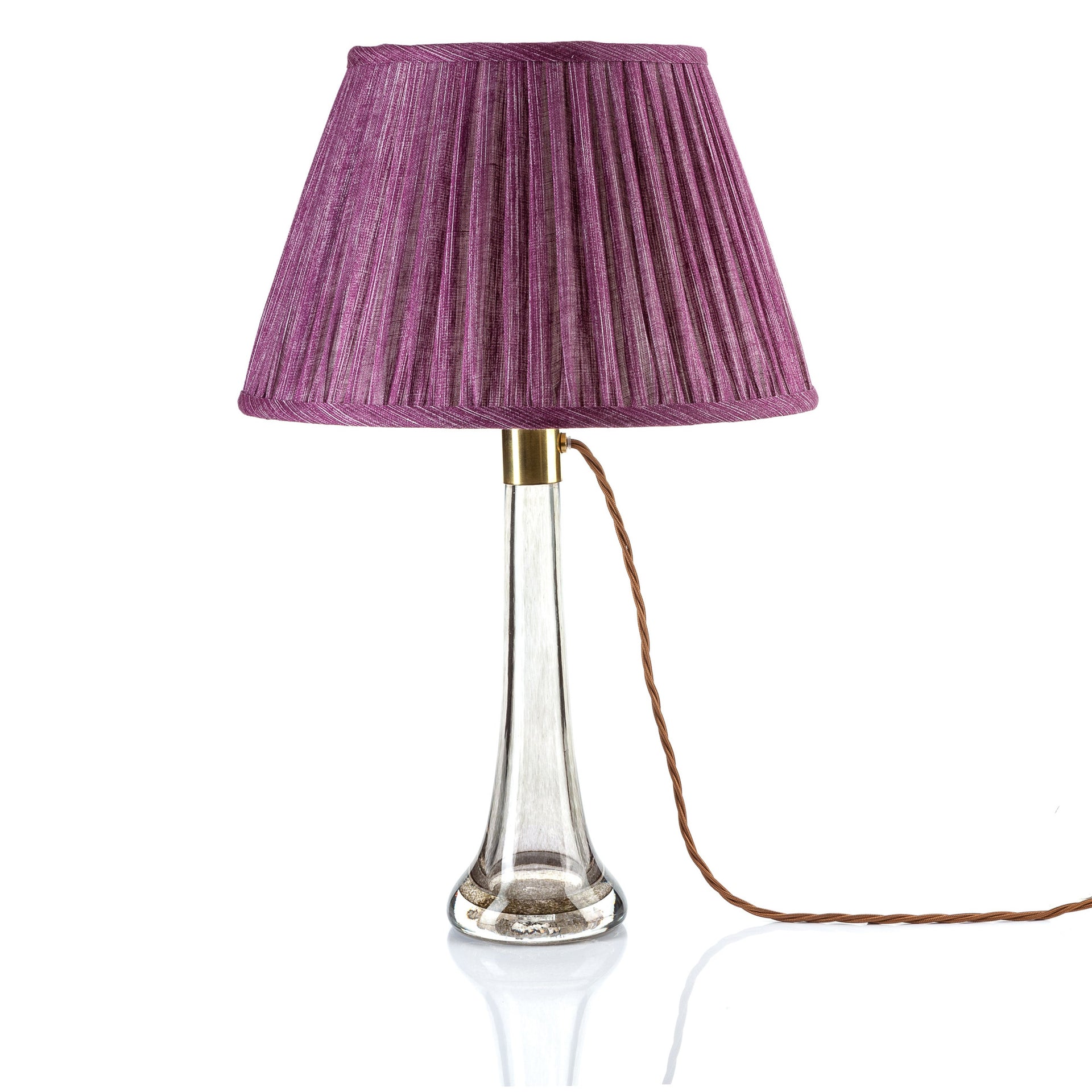Round Gathered Lampshade in Back To The Fuchsia