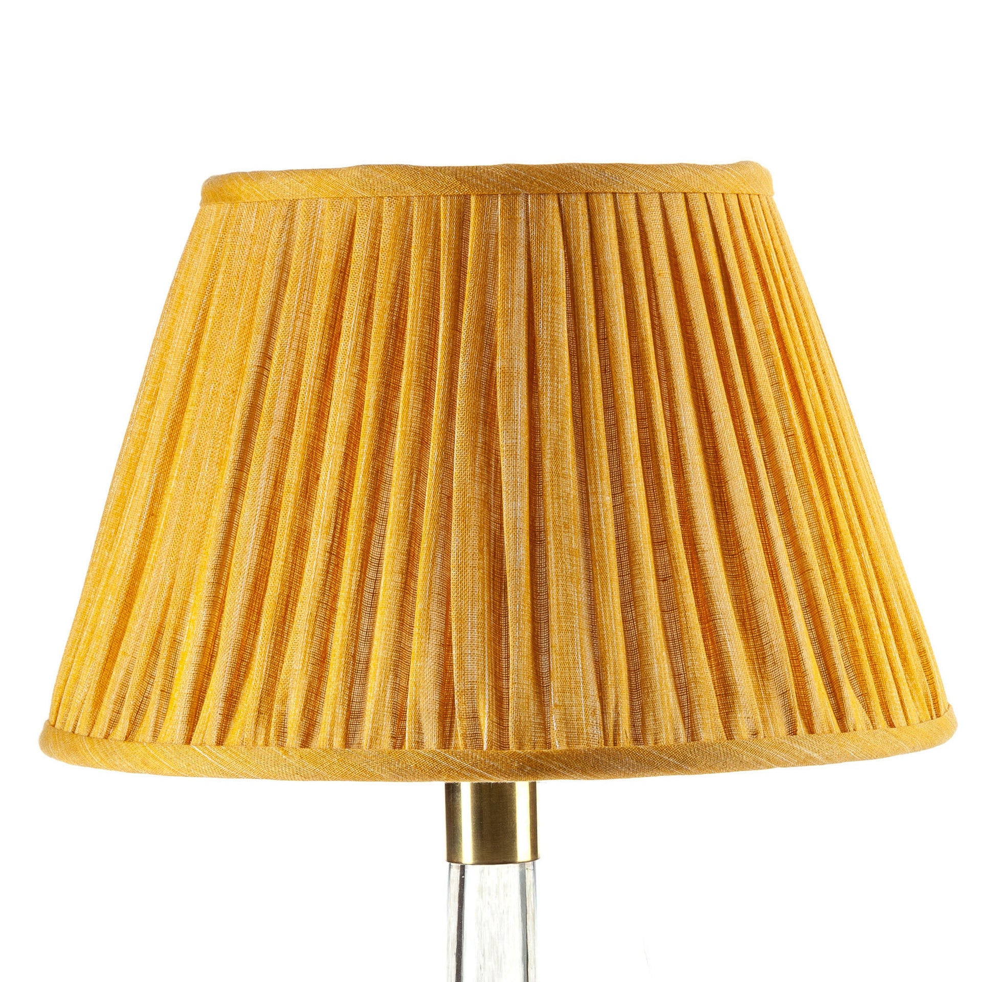 Round Gathered Lampshade in Club Yellow