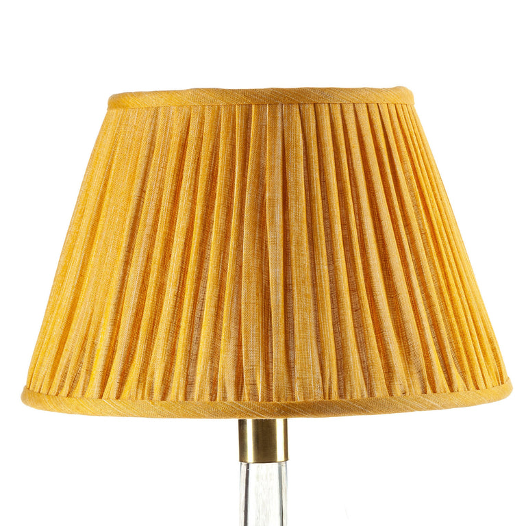 Round Gathered Lampshade in Club Yellow