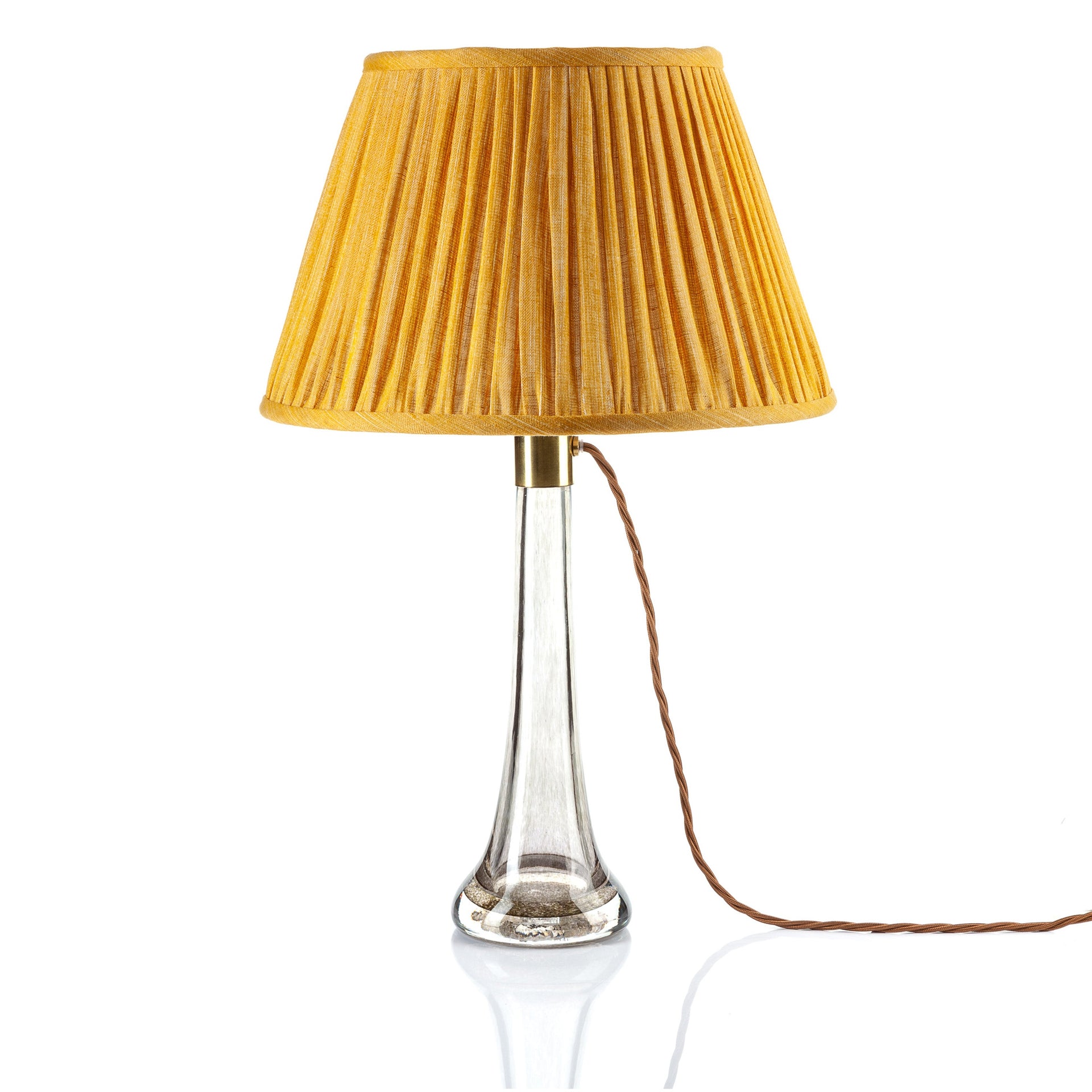 Round Gathered Lampshade in Club Yellow