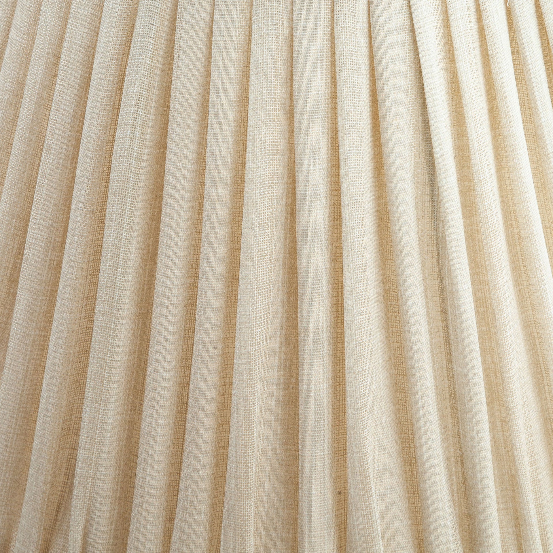 Round Gathered Lampshade in Cream Moire