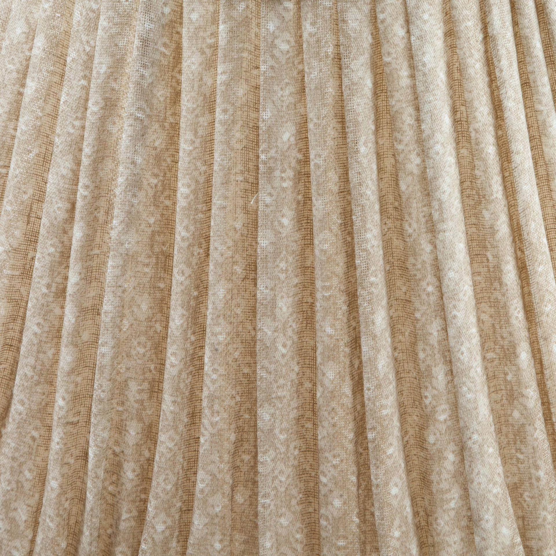 Round Gathered Lampshade in Ecru Figured