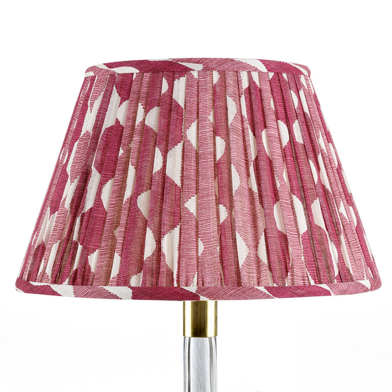 Round Gathered Lampshade in Fuchsia Whittle