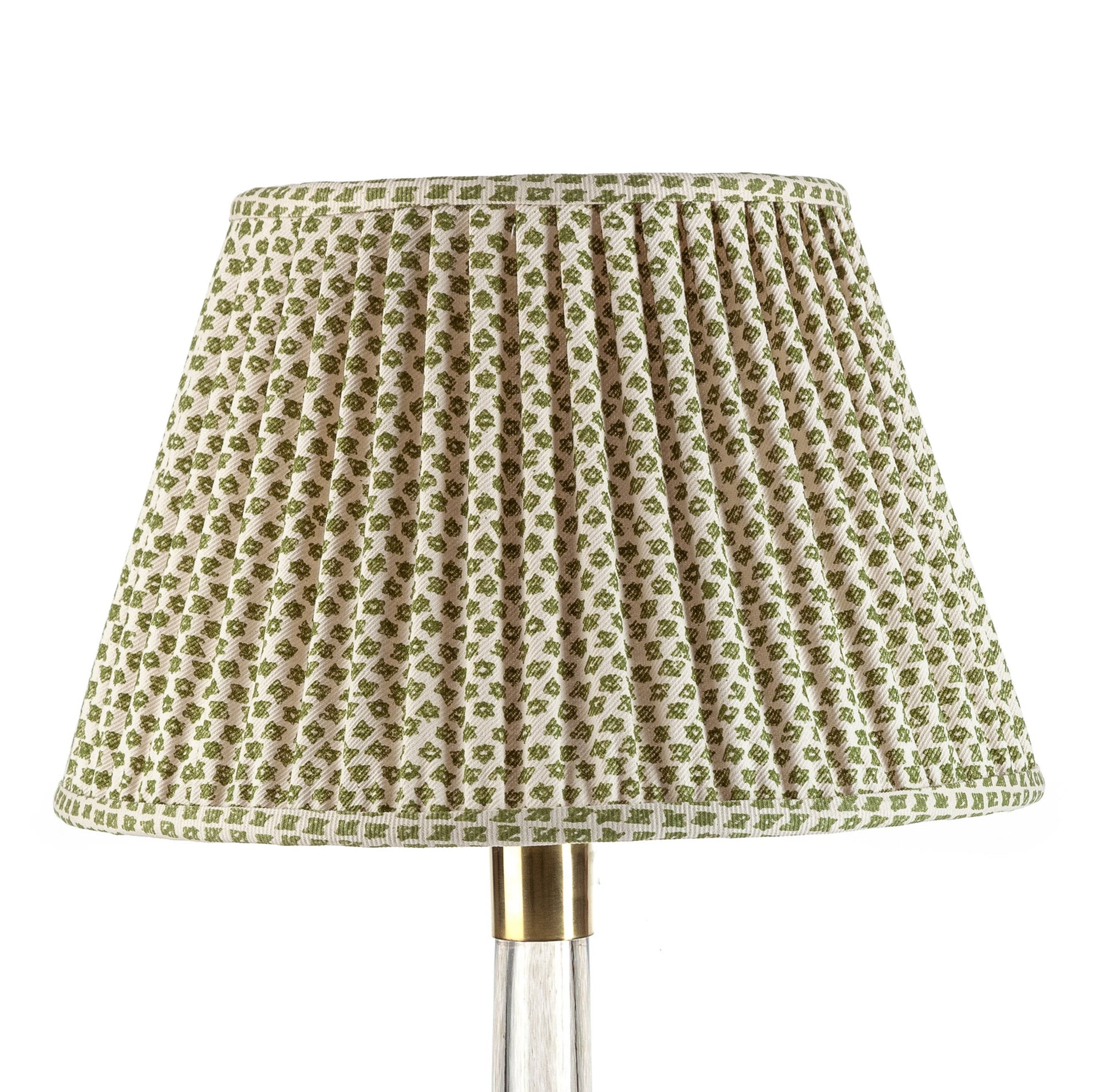 Round Gathered Lampshade in Green Marden
