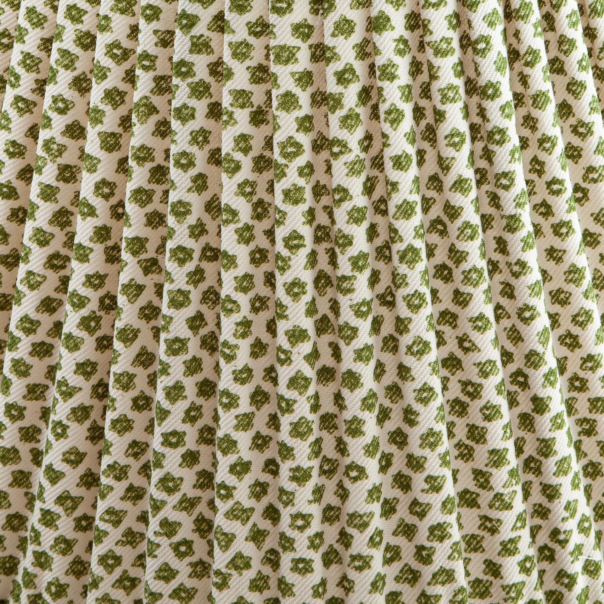 Round Gathered Lampshade in Green Marden