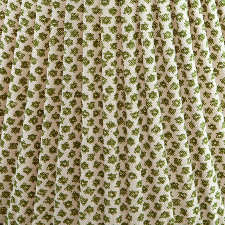 Round Gathered Lampshade in Green Marden
