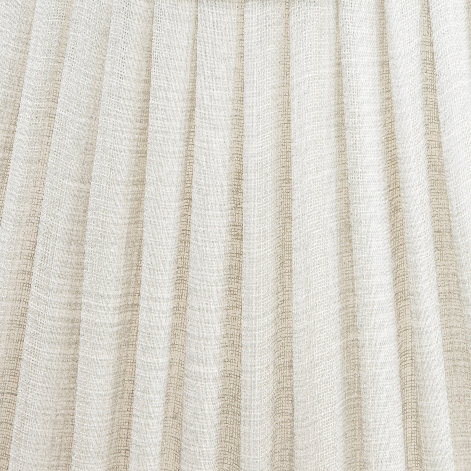 Round Gathered Lampshade in Ivory Plain