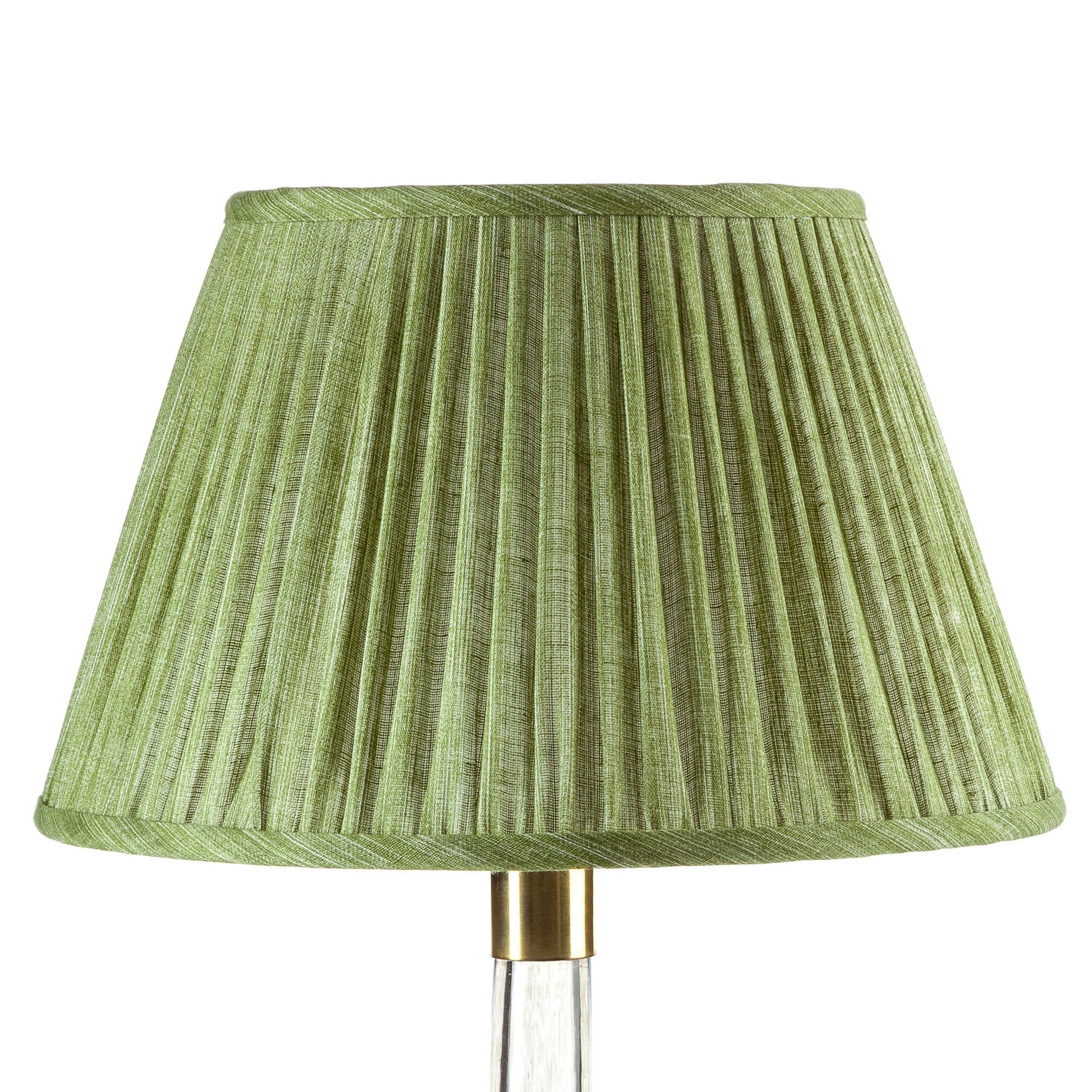 Round Gathered Lampshade in Kintyre Green