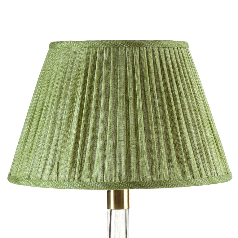 Round Gathered Lampshade in Kintyre Green