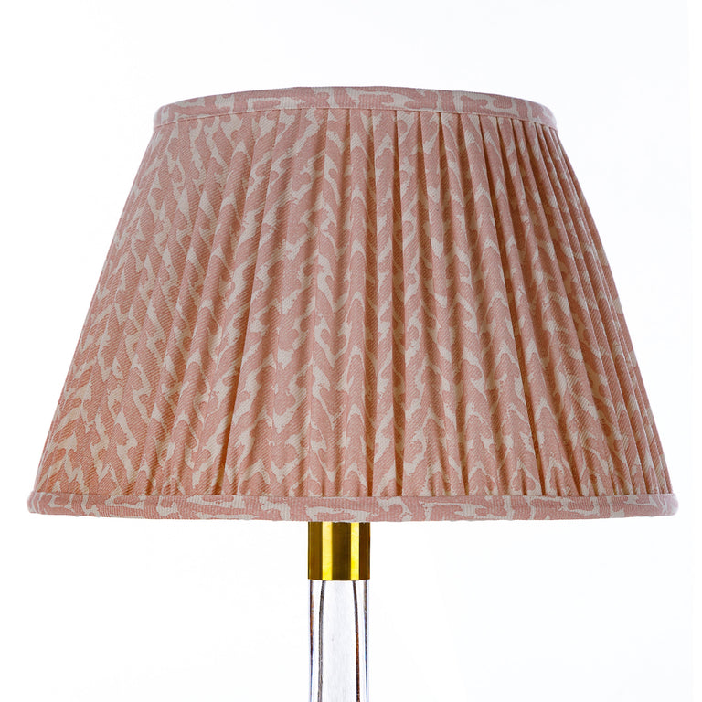 Round Gathered Lampshade in Light Pink Rabanna