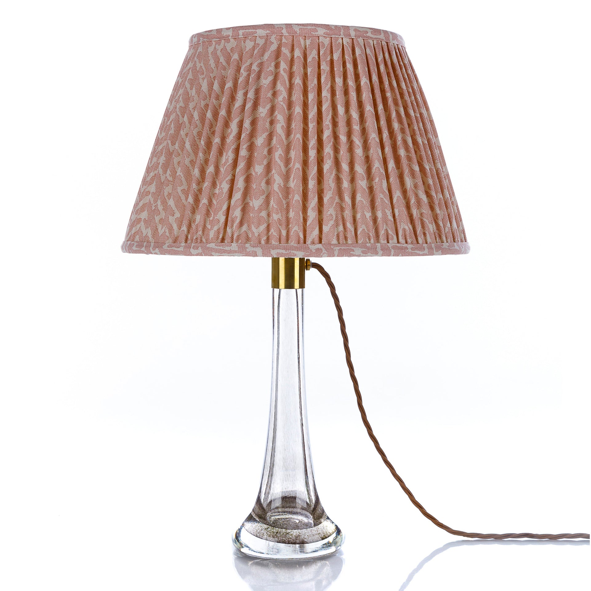 Round Gathered Lampshade in Light Pink Rabanna