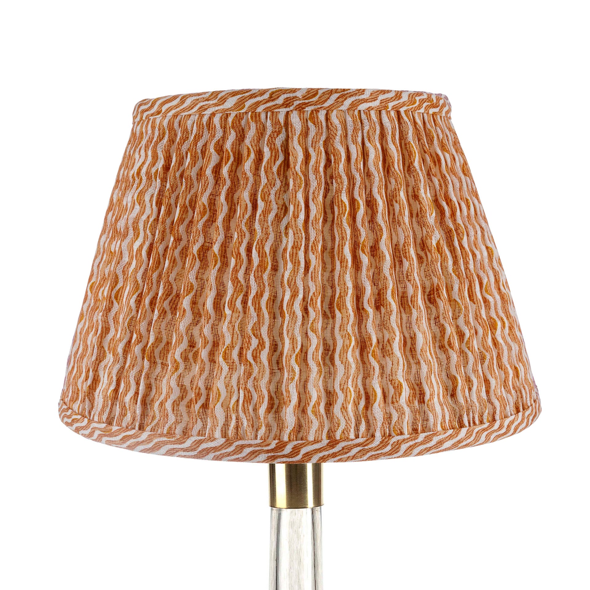 Round Gathered Lampshade in Orange Popple