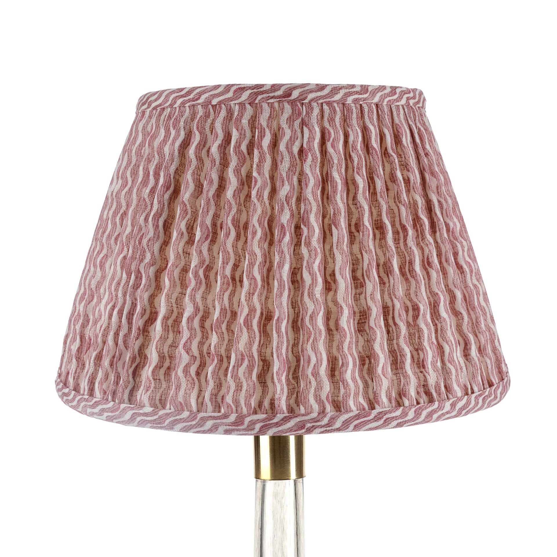 Round Gathered Lampshade in Pink Popple