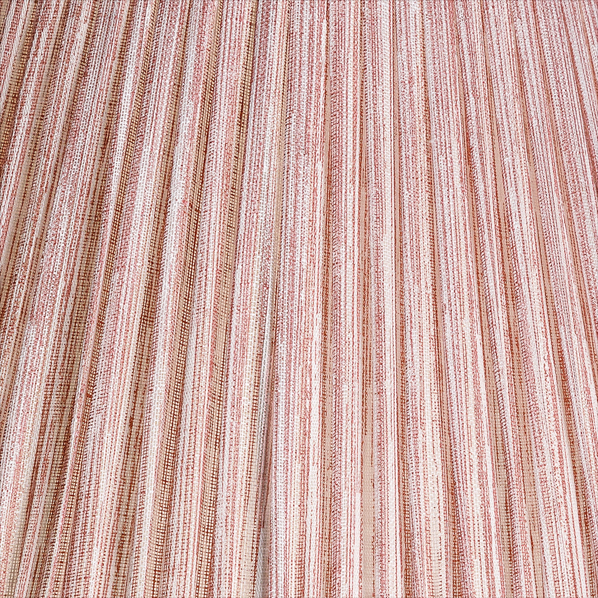 Round Gathered Lampshade in Pink Strié