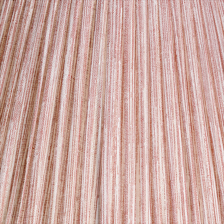 Round Gathered Lampshade in Pink Strié
