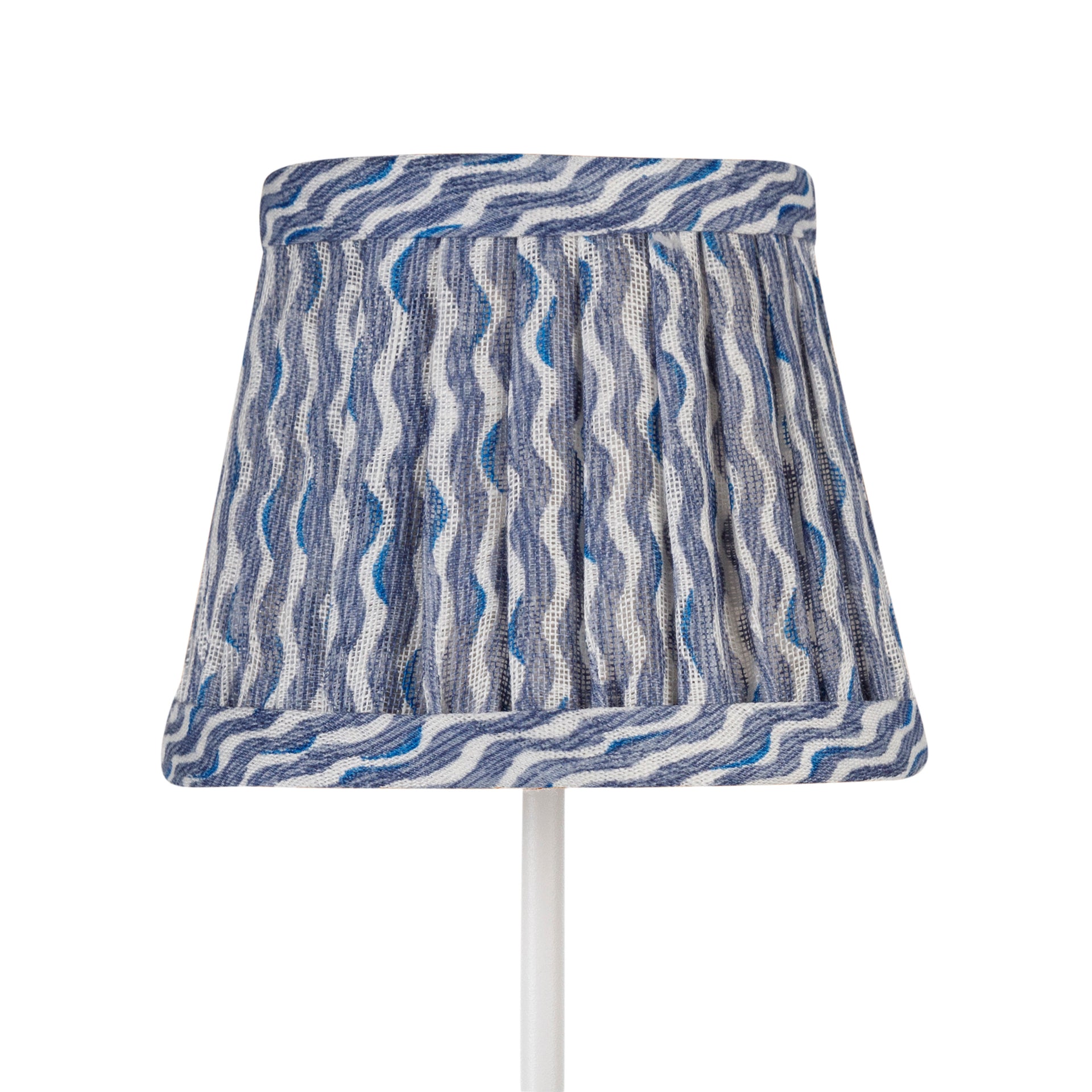 Zafferano Poldina Pro Round Lampshade in Blue Popple