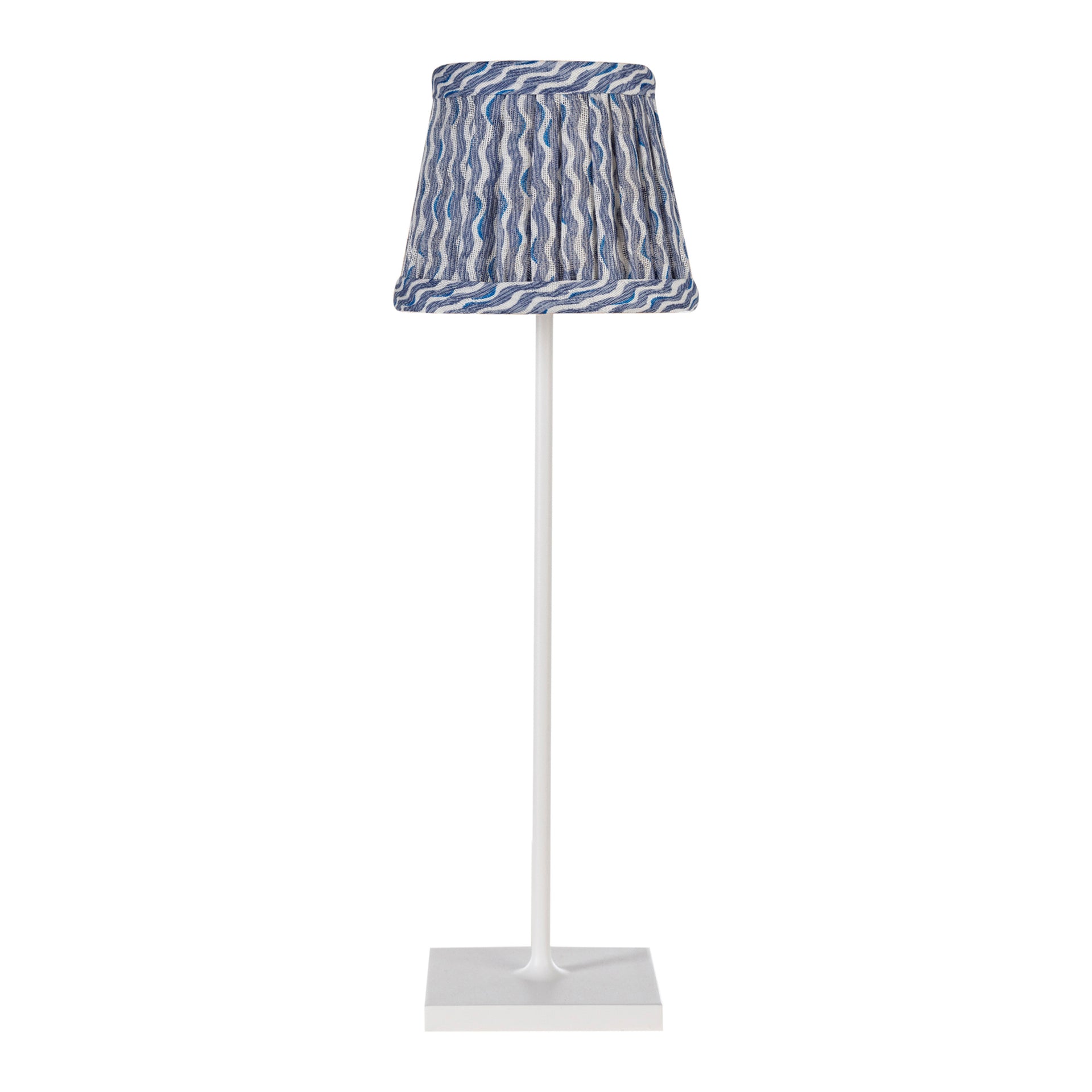 Zafferano Poldina Pro Round Lampshade in Blue Popple