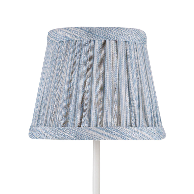 Zafferano Poldina Pro Round Lampshade in Light Blue Strié