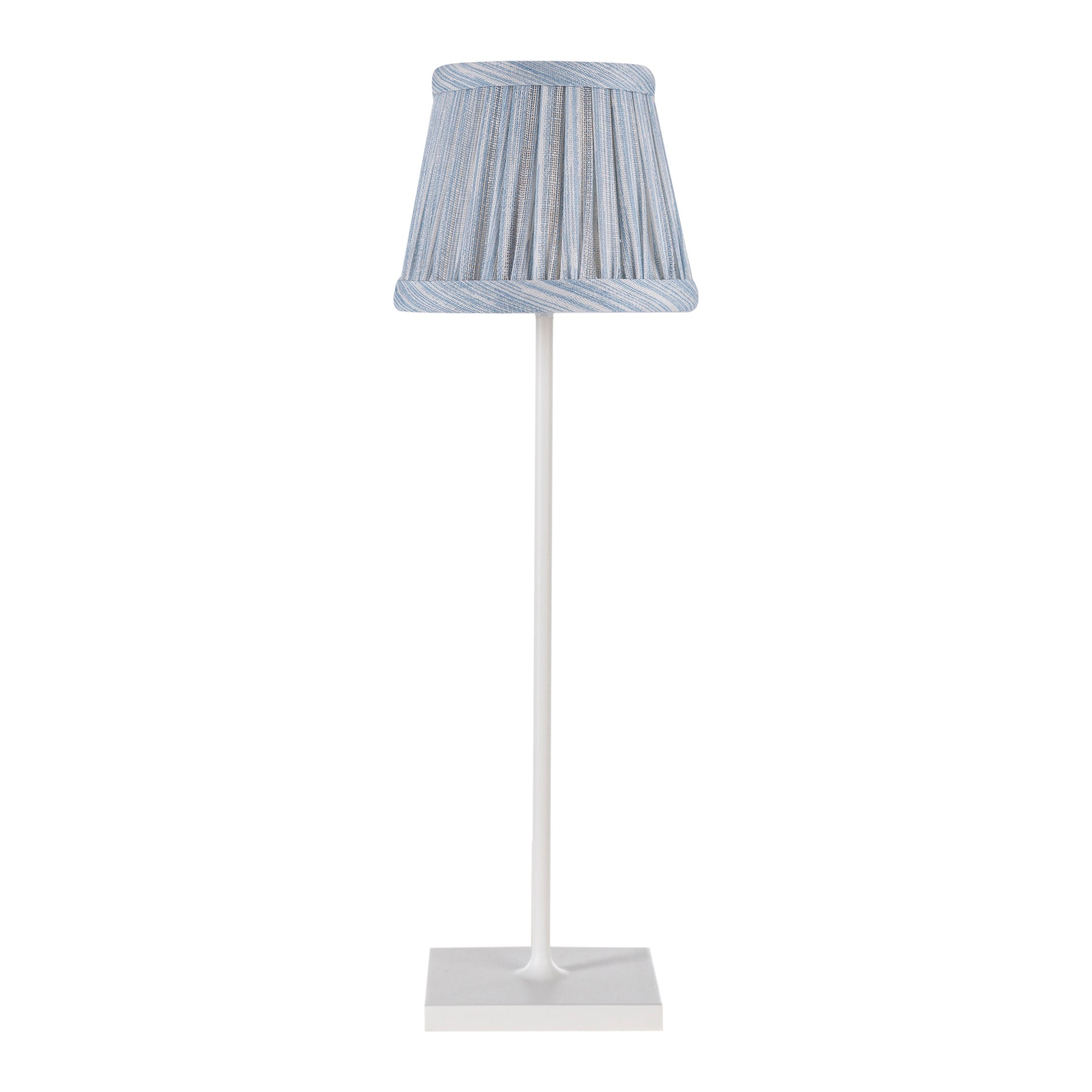 Zafferano Poldina Pro Round Lampshade in Light Blue Strié
