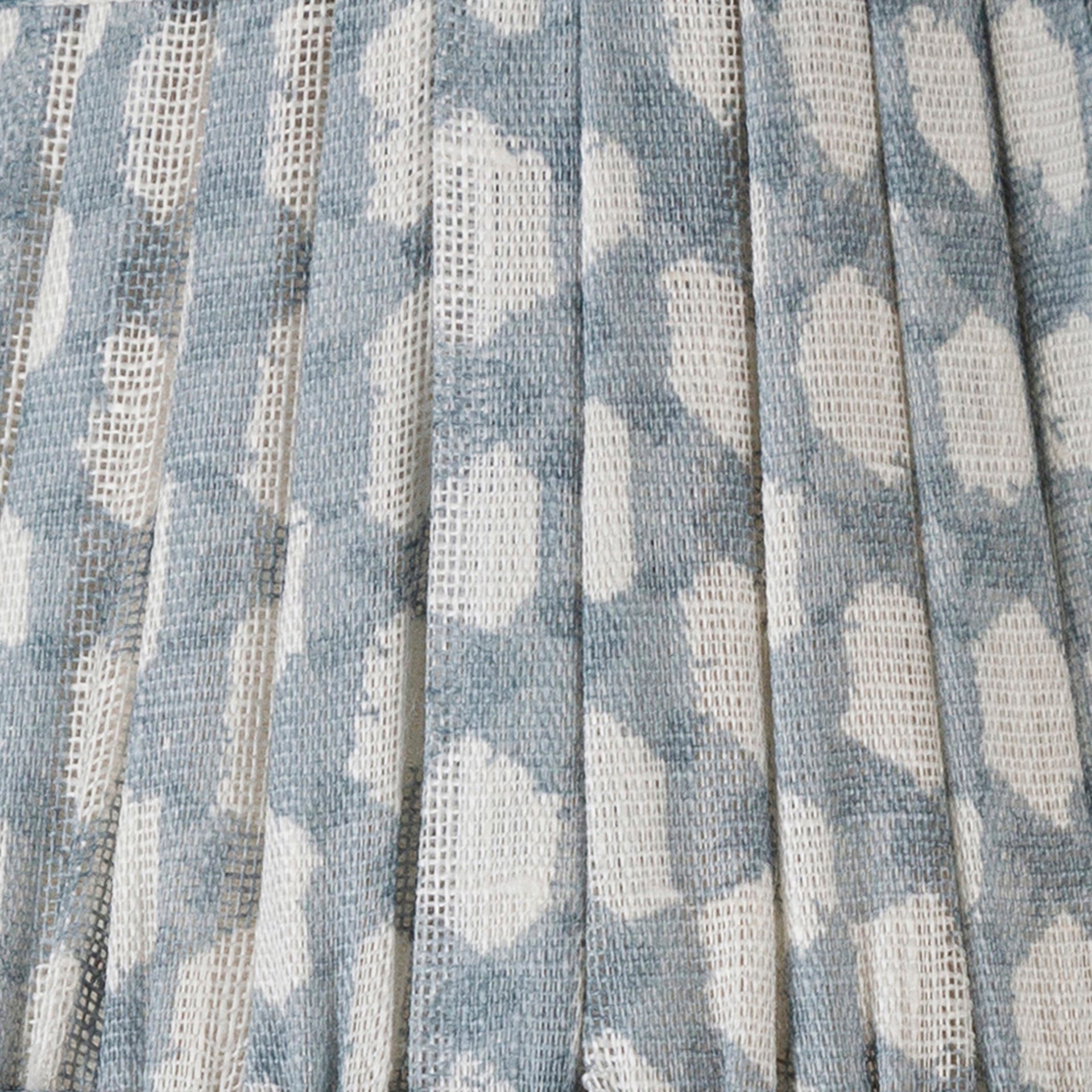 Zafferano Poldina Pro Round Lampshade in Light Blue Wicker