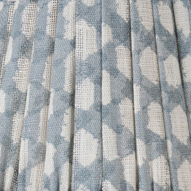 Zafferano Poldina Pro Round Lampshade in Light Blue Wicker