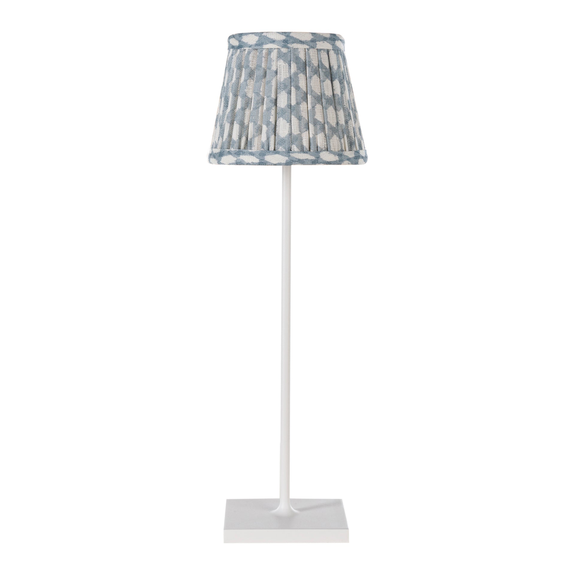Zafferano Poldina Pro Round Lampshade in Light Blue Wicker