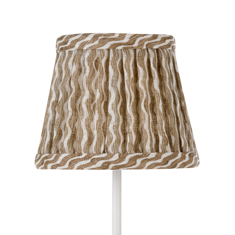 Zafferano Poldina Pro Round Lampshade in Nut Brown Popple