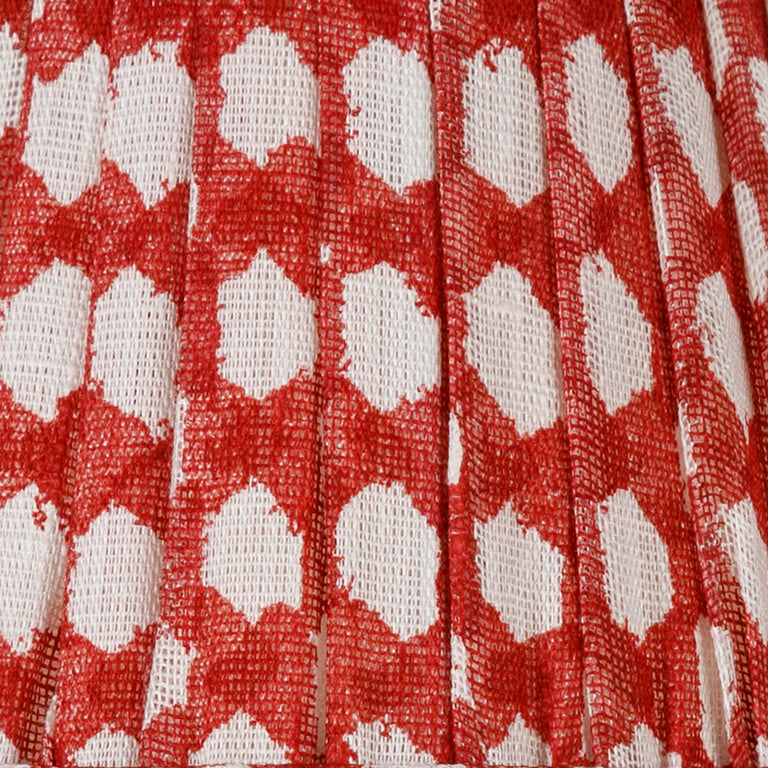 Zafferano Poldina Pro Round Lampshade in Red Wicker
