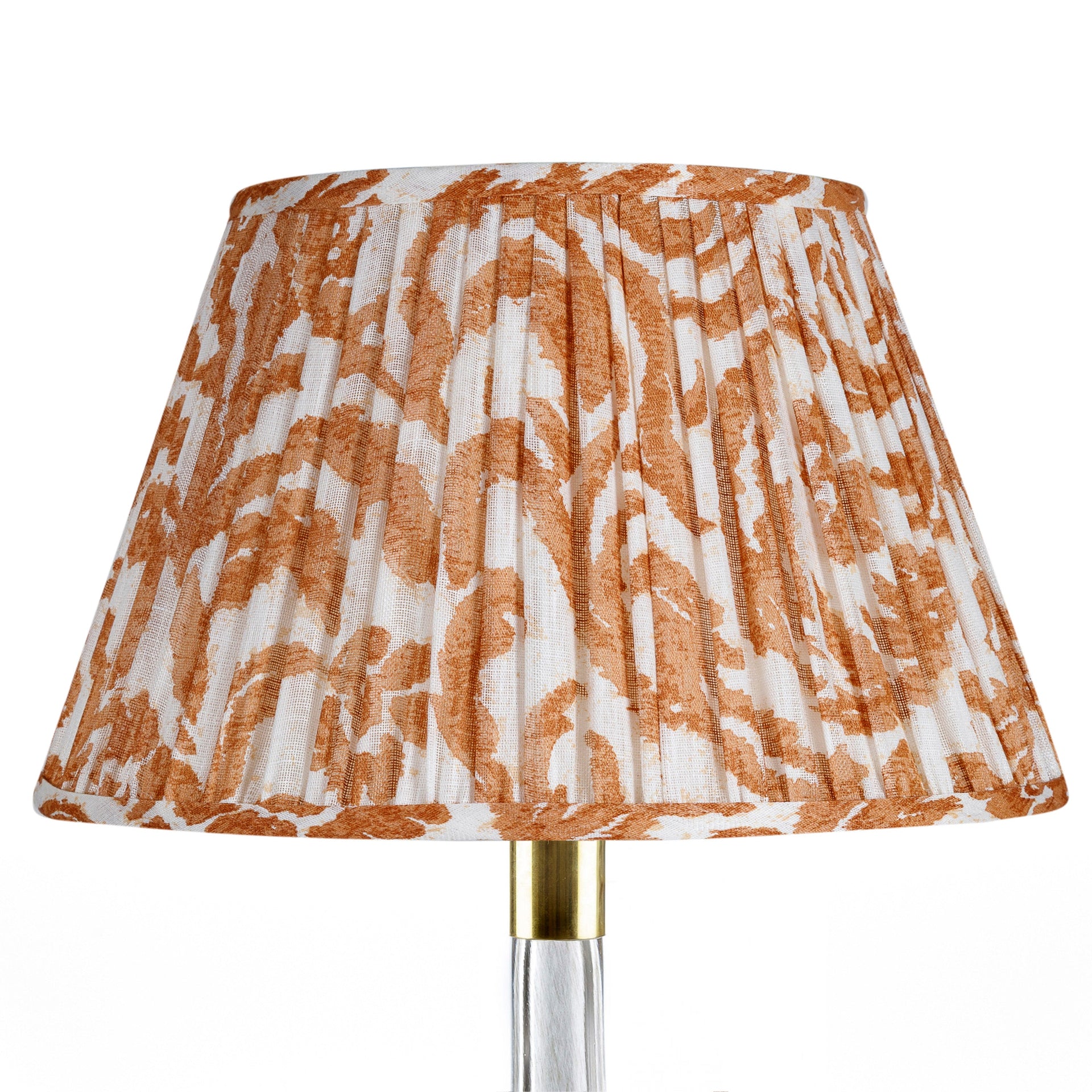 Round Gathered Lampshade in Orange Marlborough