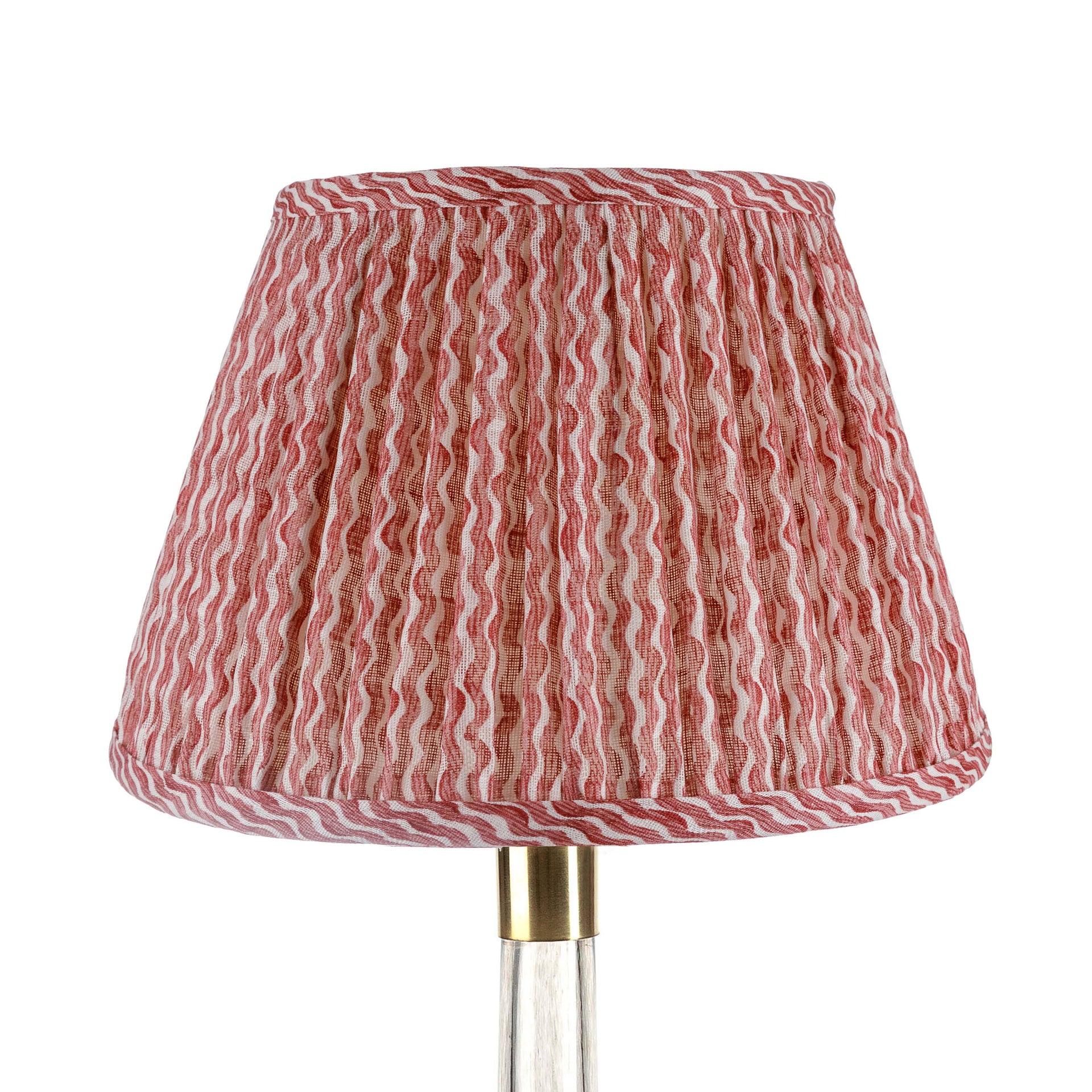 Round Gathered Lampshade in Red Popple