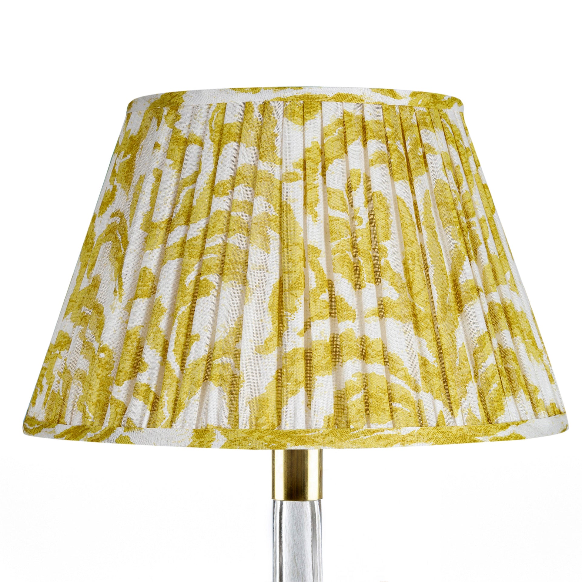 Round Gathered Lampshade in Yellow Marlborough