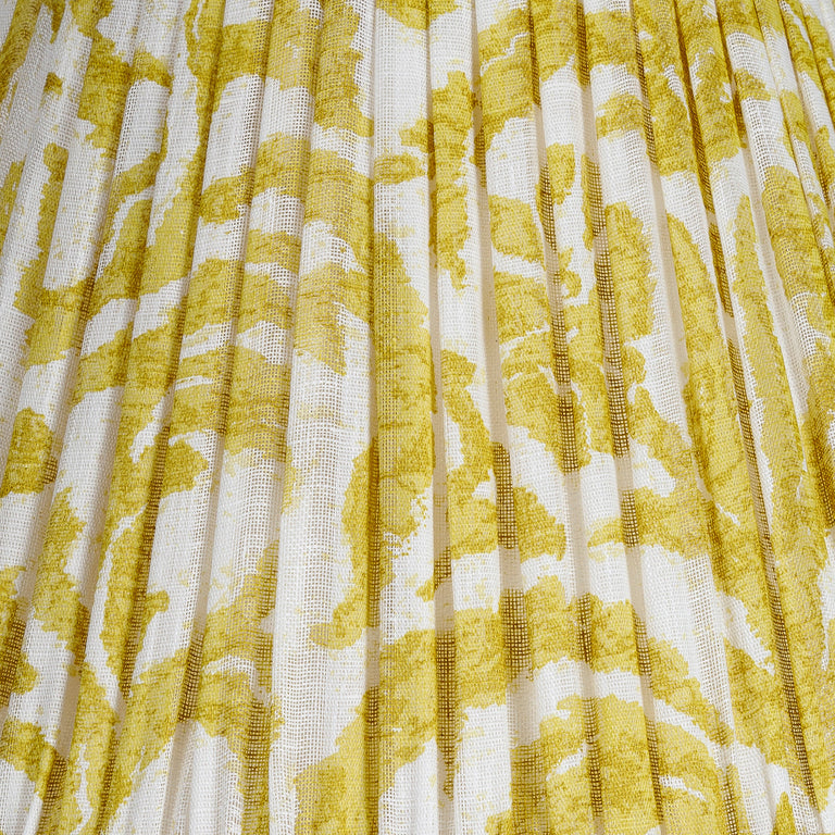 Round Gathered Lampshade in Yellow Marlborough