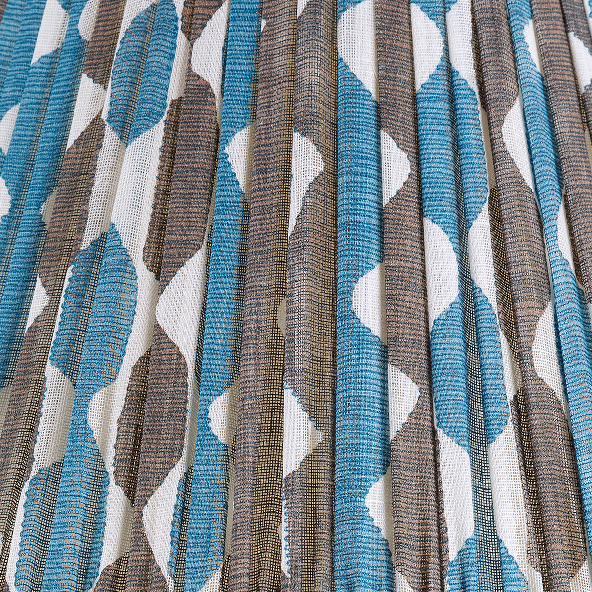 Sheer Linen Fabric Sample in Blue and Neutral Whittle
