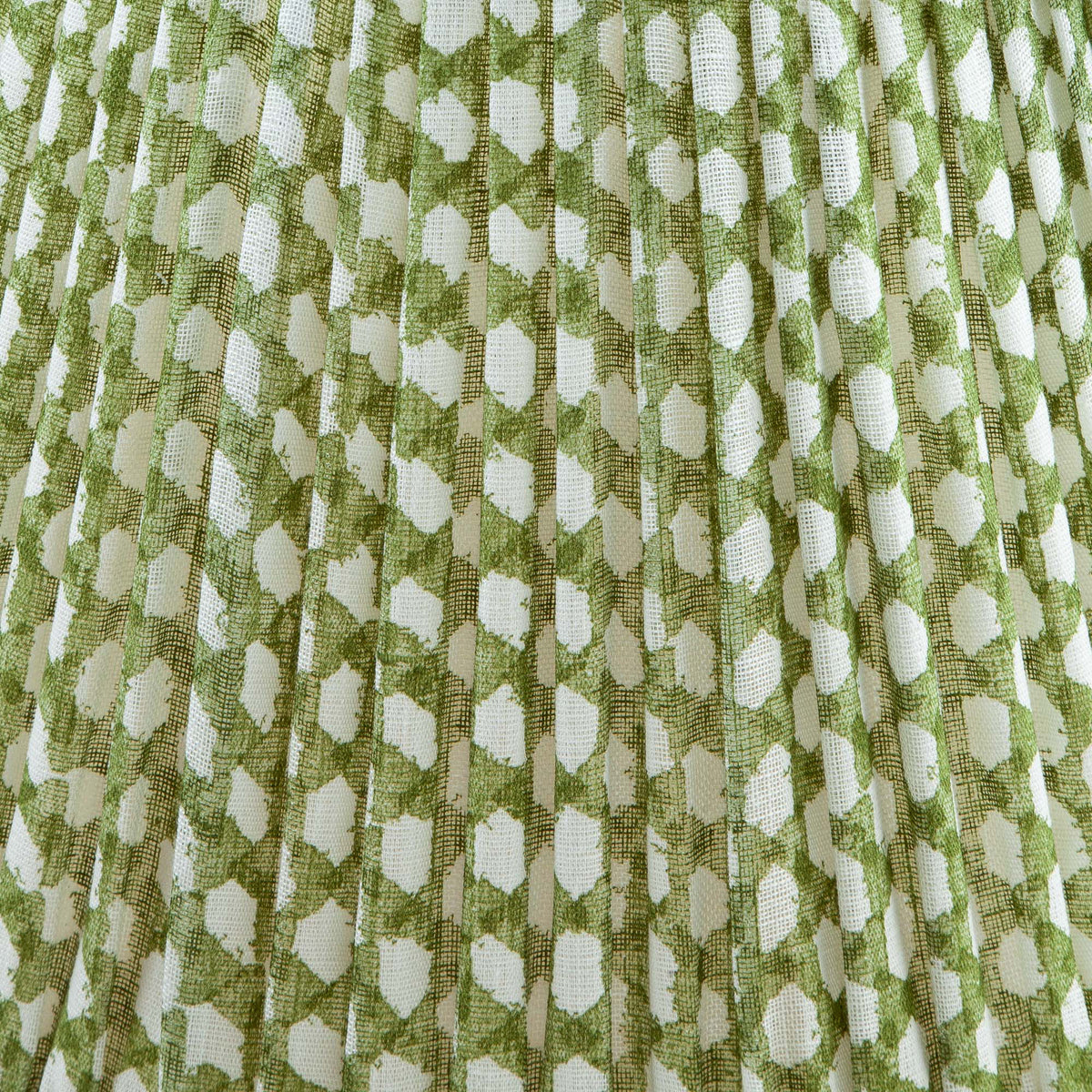Sheer Linen Fabric Sample in Green Wicker