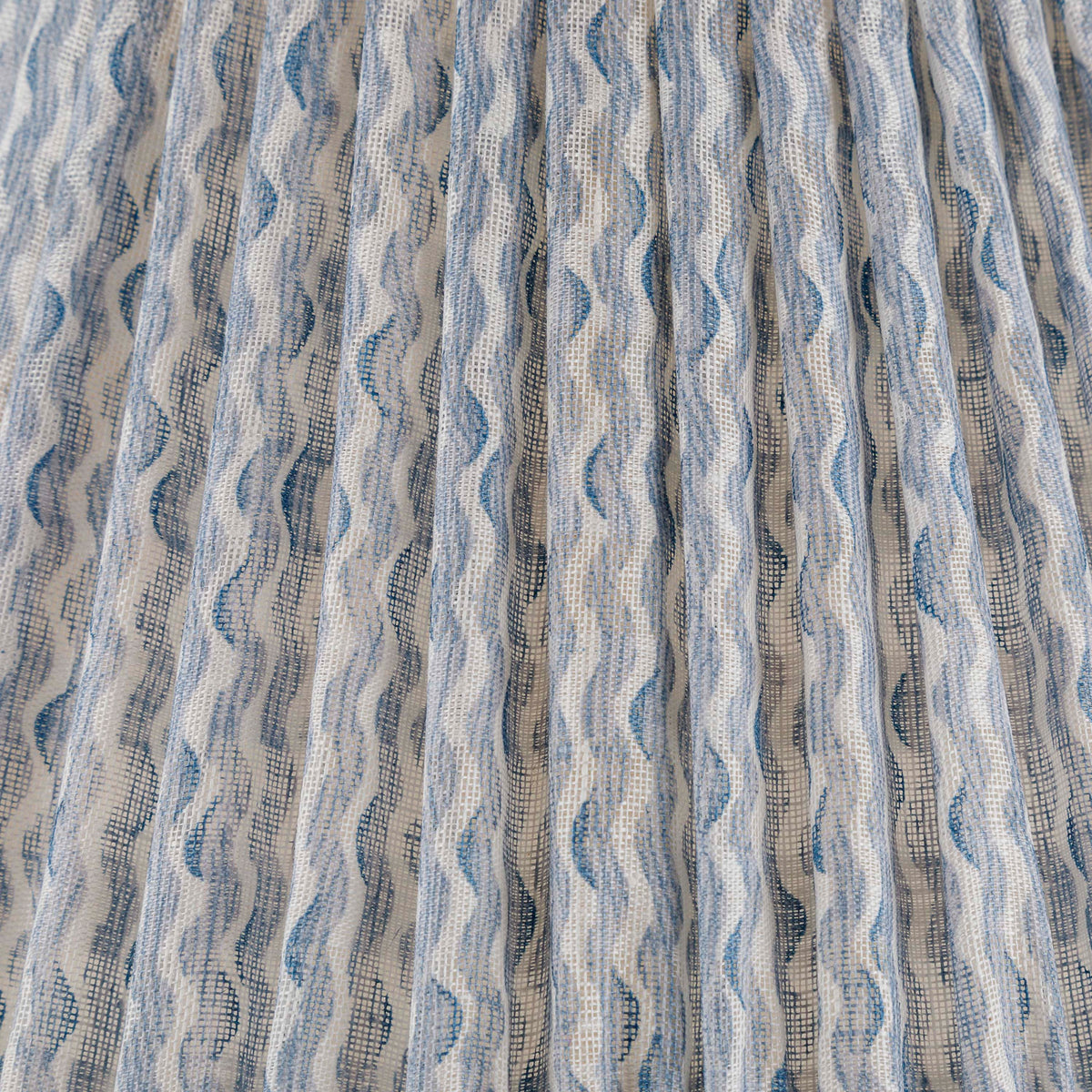 Sheer Linen Fabric Sample in Light Blue Popple