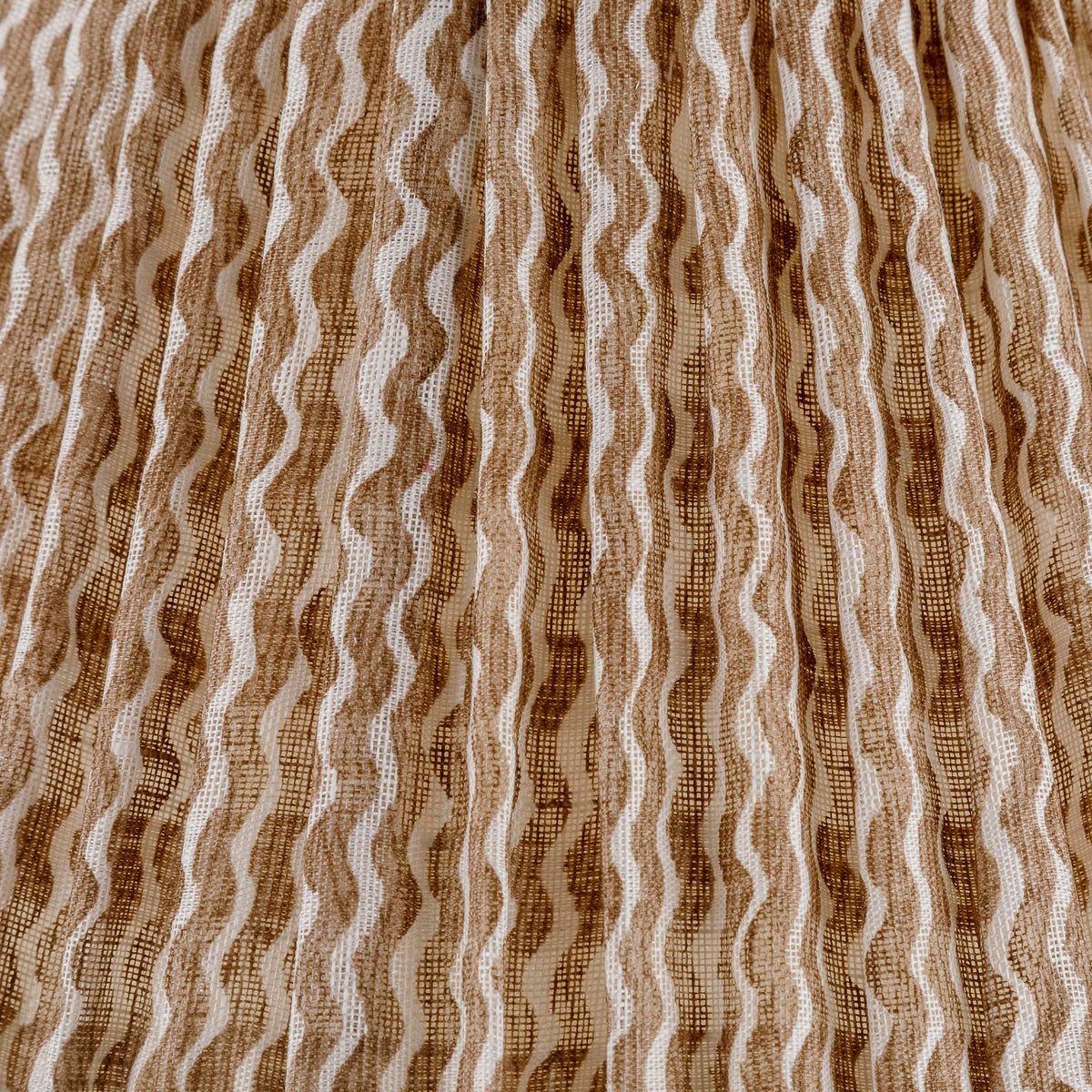 Sheer Linen Fabric Sample in Nut Brown Popple