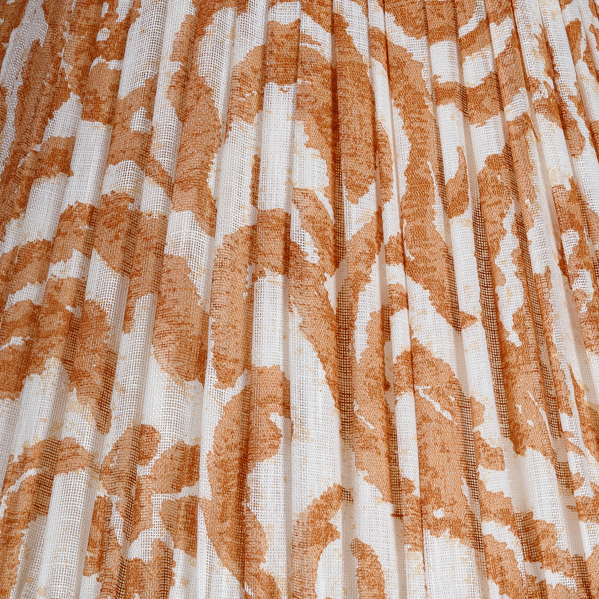 Sheer Linen Fabric Sample in Orange Marlborough