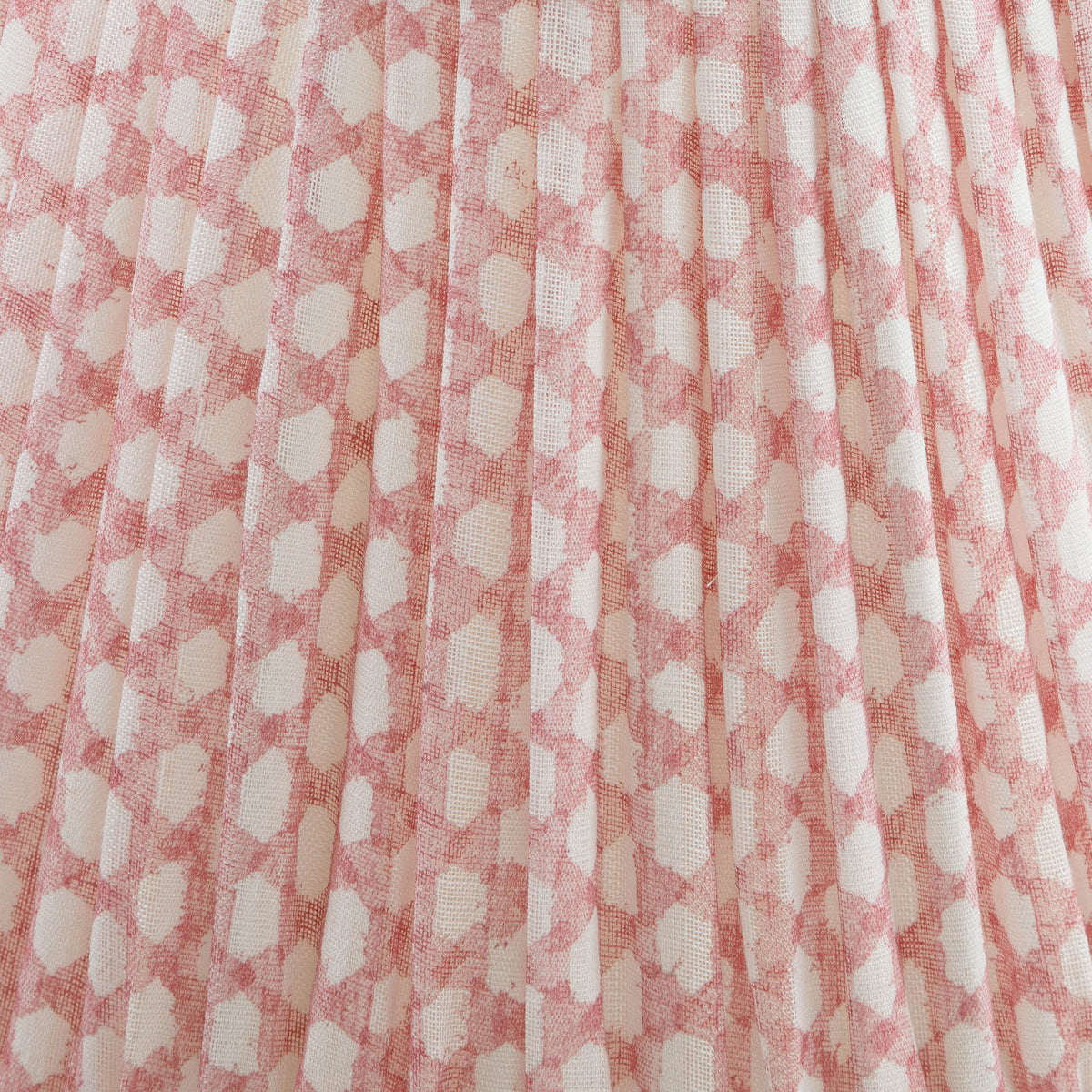 Sheer Linen Fabric Sample in Pink Wicker