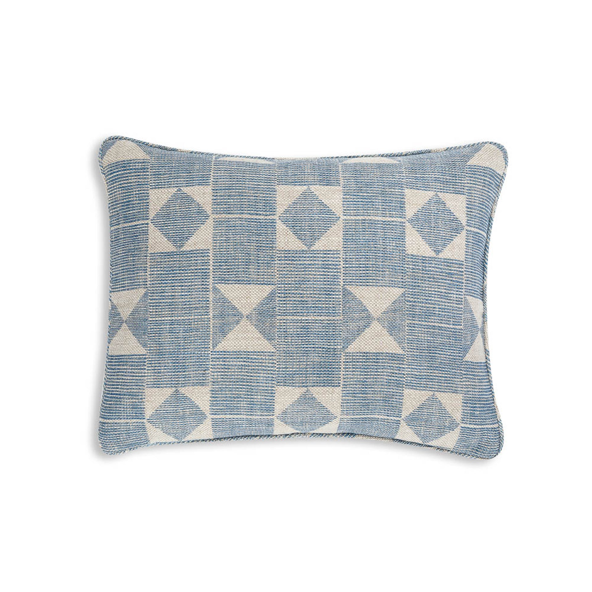 Oblong Cushion in Blue Flag