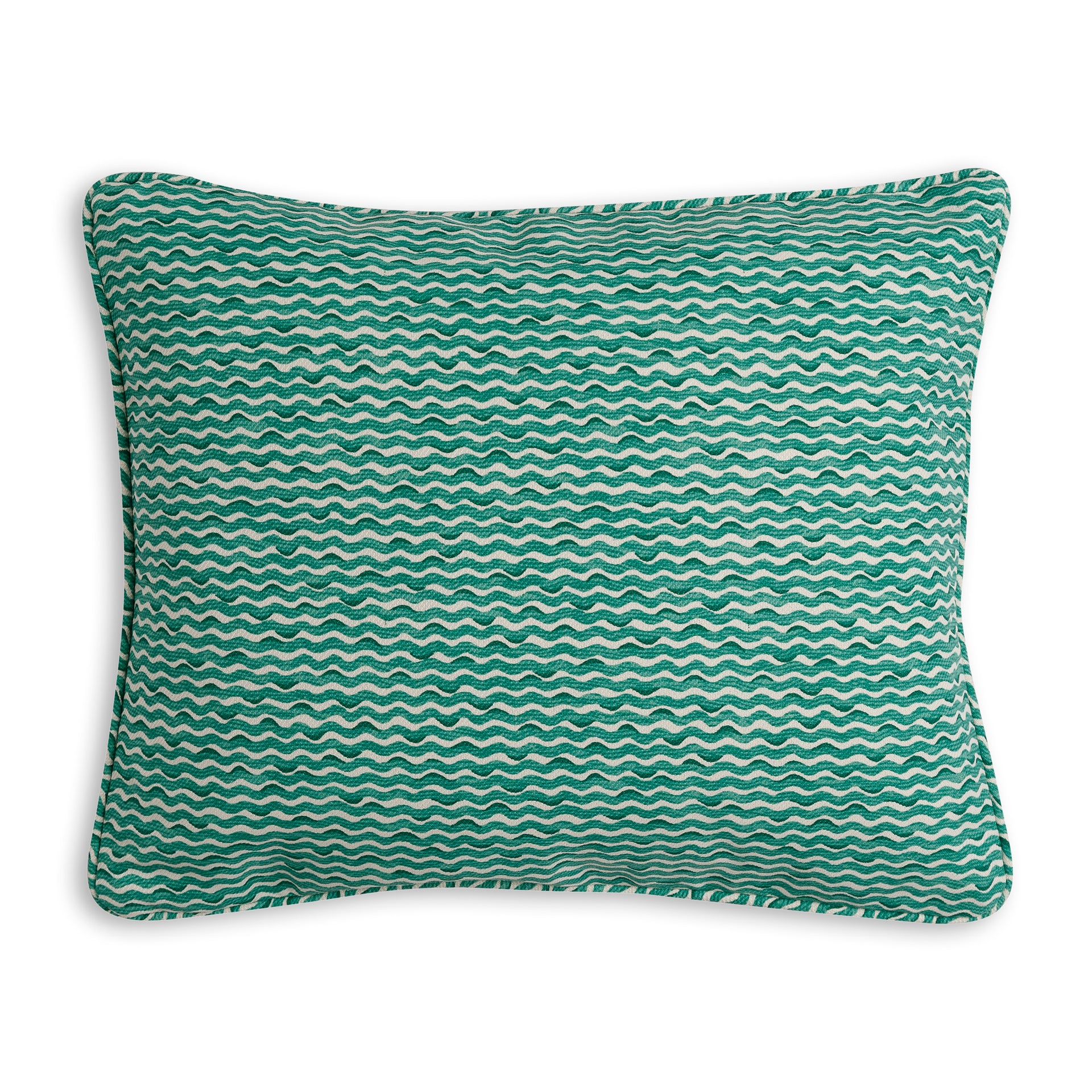 Oblong Outdoor Cushion in Green Popple