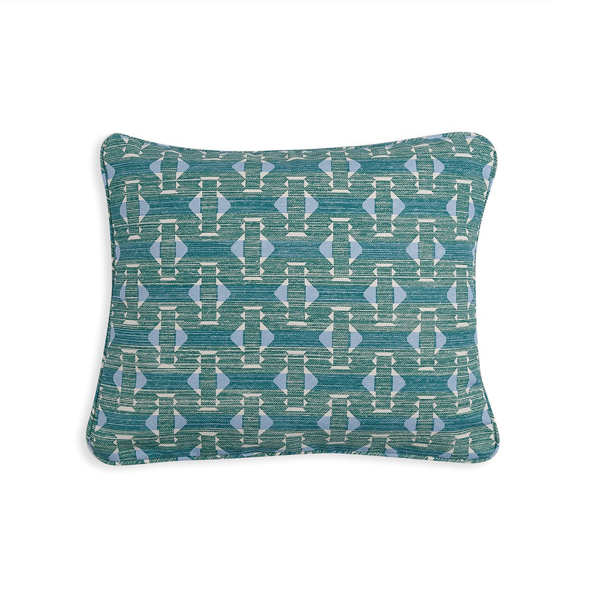 Oblong Outdoor Cushion in Green Sicily